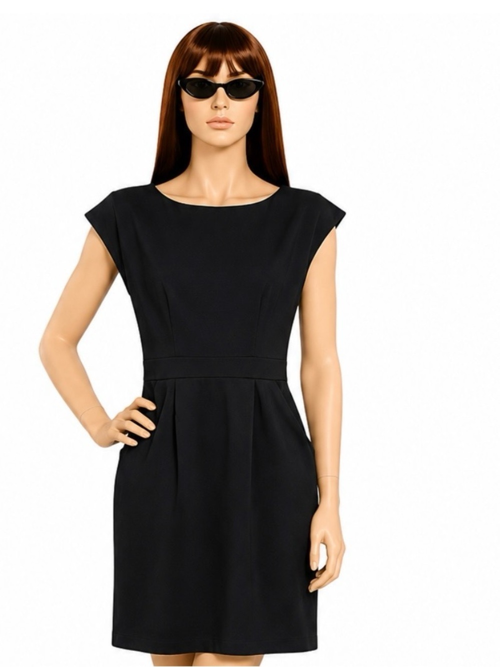 Quince Black Sleeveless Empire Waist Cotton Blend Dress Size S